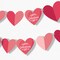 Big Dot of Happiness Happy Galentine’s Day Garland Banner, Valentine’s Day Party Backdrop, 30 Feet of Cord, 15 Double-Sided Paper Heart Shapes